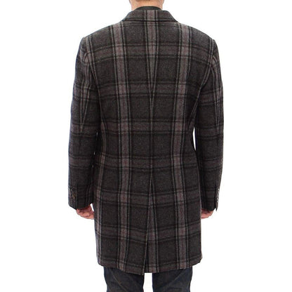 Dolce & Gabbana Gray Double Breasted Coat Jacket Coats & Jackets