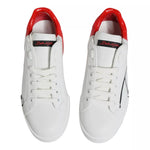 Dolce & Gabbana White Red Portofino Low Top Sneakers Shoes MV2110-39