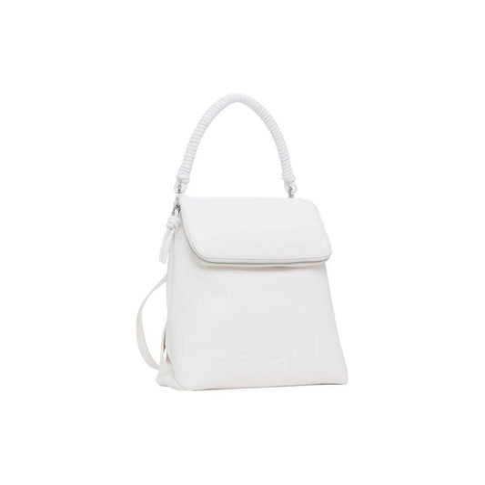 Desigual White Polyethylene Backpack