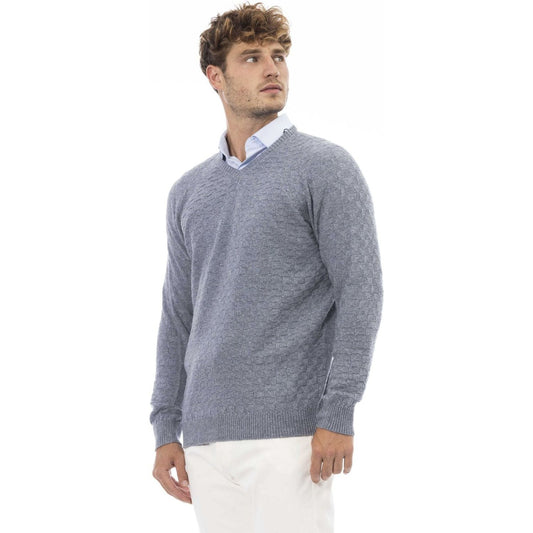 Alpha Studio Sweaters Sweaters Alpha Studio Light Slate Gray