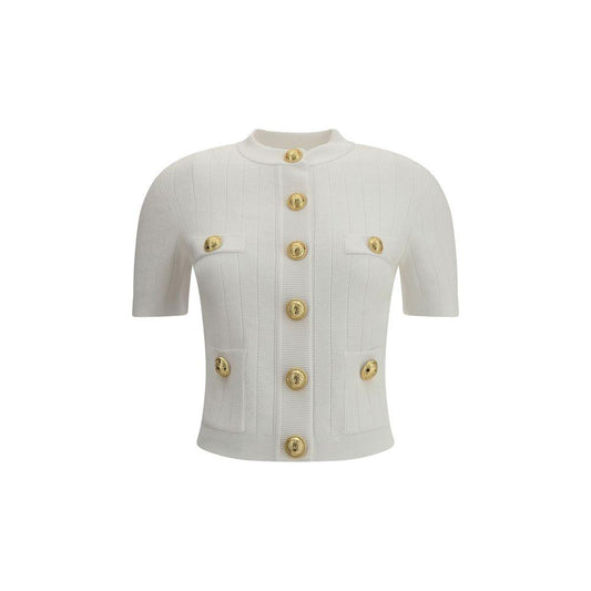 Balmain Balmain Cardigan whit botton BA-EF1KL023KB070FA-IT36 | XS 1728,72470364320,Balmain,Clothing,IT36 | XS,New with tags,Sweaters - Women - Clothing,White,Women,Women - Clothing