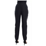Dolce & Gabbana Black Floral Brocade High Waist Pants BYX1133-40