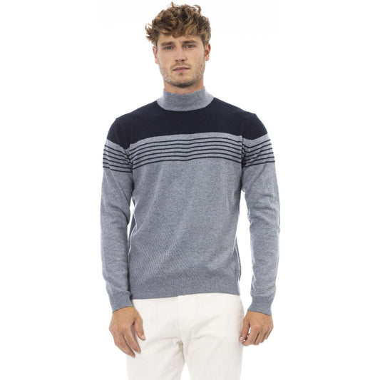 Alpha Studio Sweaters Sweaters Alpha Studio Light Slate Gray