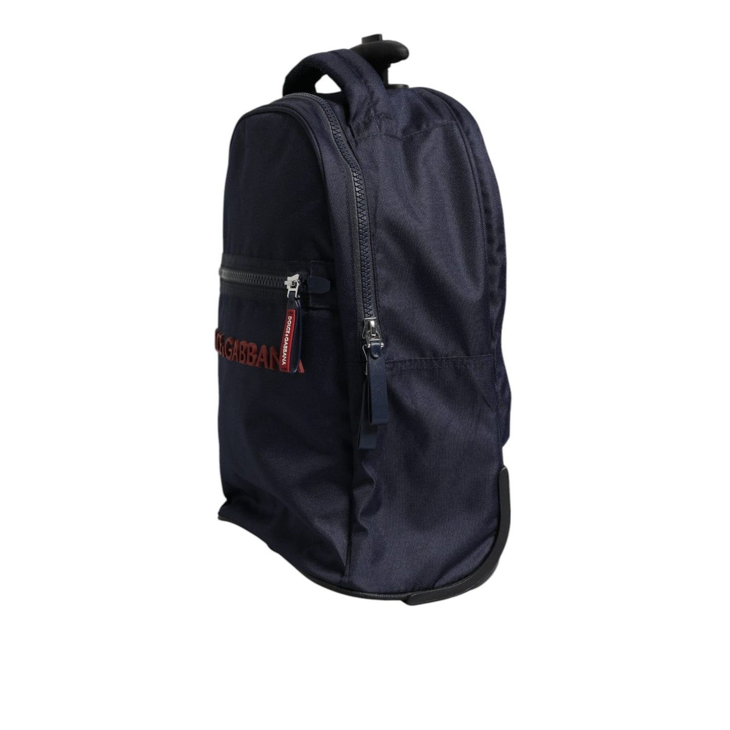 Dolce & Gabbana Blue Red Polyester Kids Back Pack Wheel Suitcase Bag BAG4113