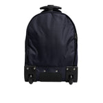 Dolce & Gabbana Blue Red Polyester Kids Back Pack Wheel Suitcase Bag BAG4113