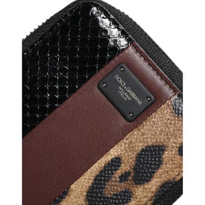 Dolce & Gabbana Multicolor Leopard Leather DG Bifold Card Holder Wallet