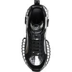 Dolce & Gabbana Black Silver SUPER KING Leather Sneaker Shoes MV6792-41