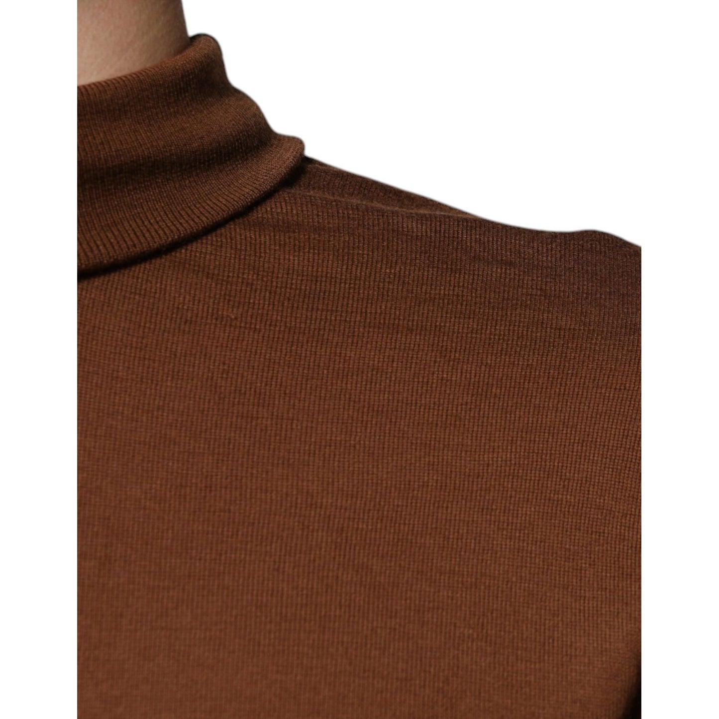Dolce & Gabbana Brown Cashmere Turtleneck Pullover Sweater