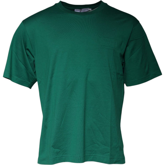 Dolce & Gabbana Green Logo Crew Neck Short Sleeves T-shirt