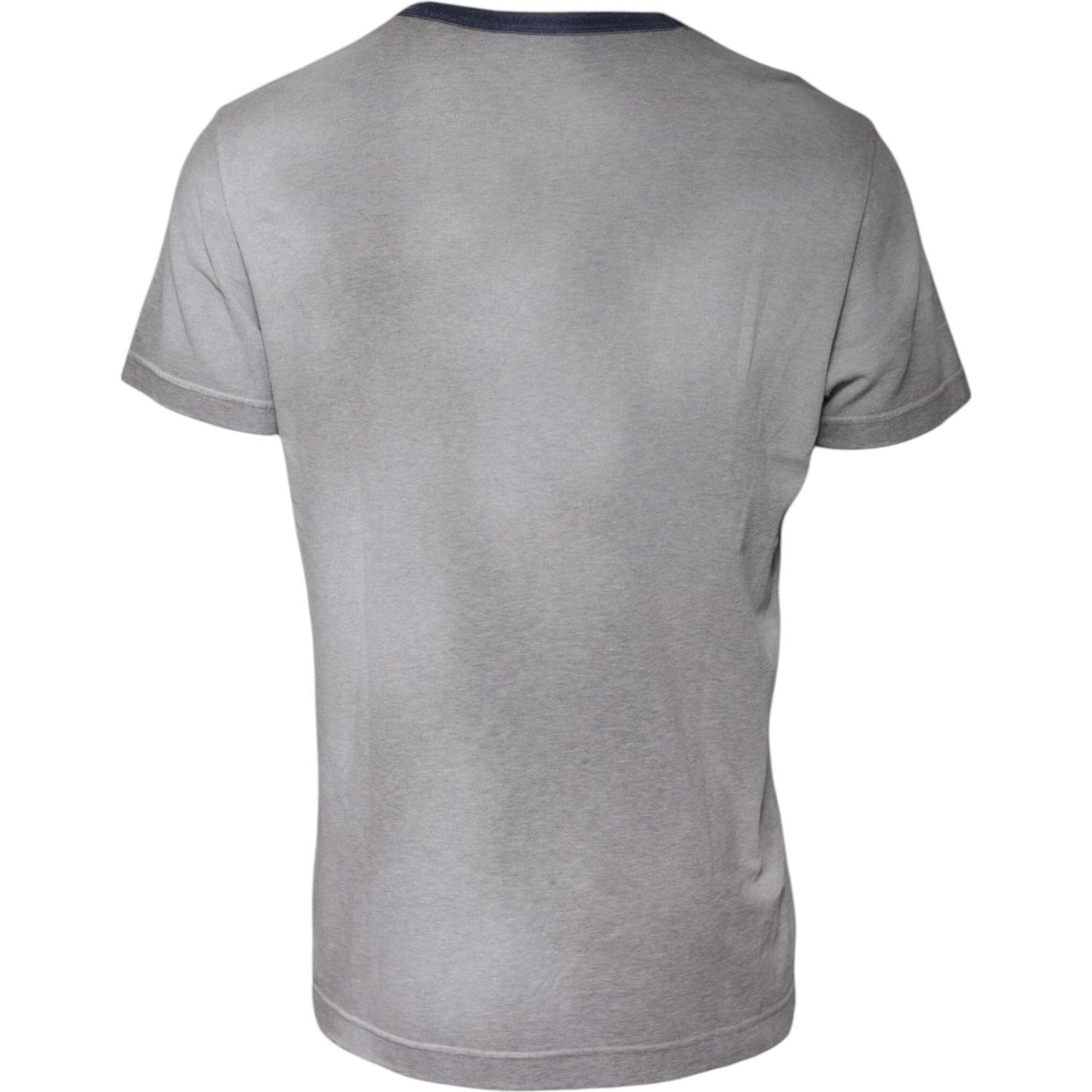 Dolce & Gabbana Gray Logo Print Cotton Crew Neck T-shirt TSH87460-50