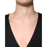 Dolce & Gabbana Black Cotton V-neck Short Sleeves T-shirt TSH87508-54