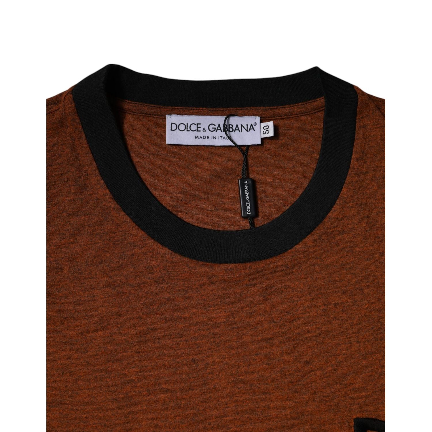 Dolce & Gabbana Brown DG Logo Polyester Crew Neck T-shirt