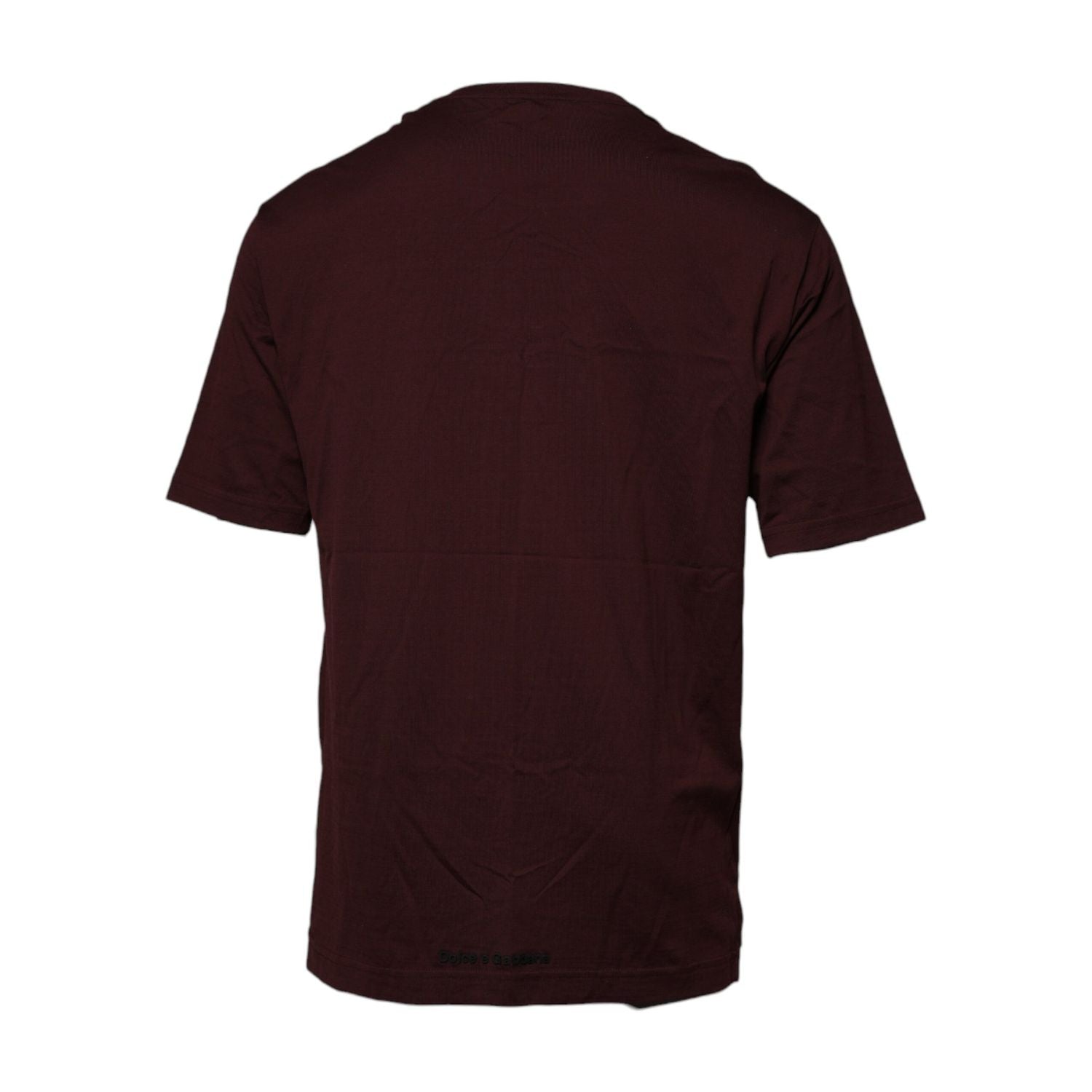 Dolce & Gabbana Brown Logo Print Cotton Crew Neck T-shirt