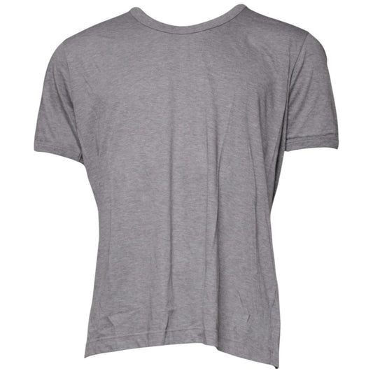 Dolce & Gabbana Gray Cotton Crew Neck Short Sleeves T-shirt