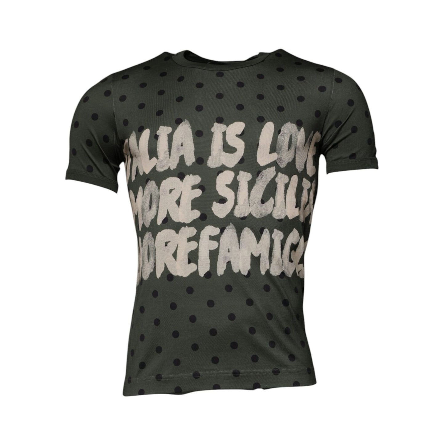 Dolce & Gabbana Gray Sicilia Cotton Crew Neck T-shirt