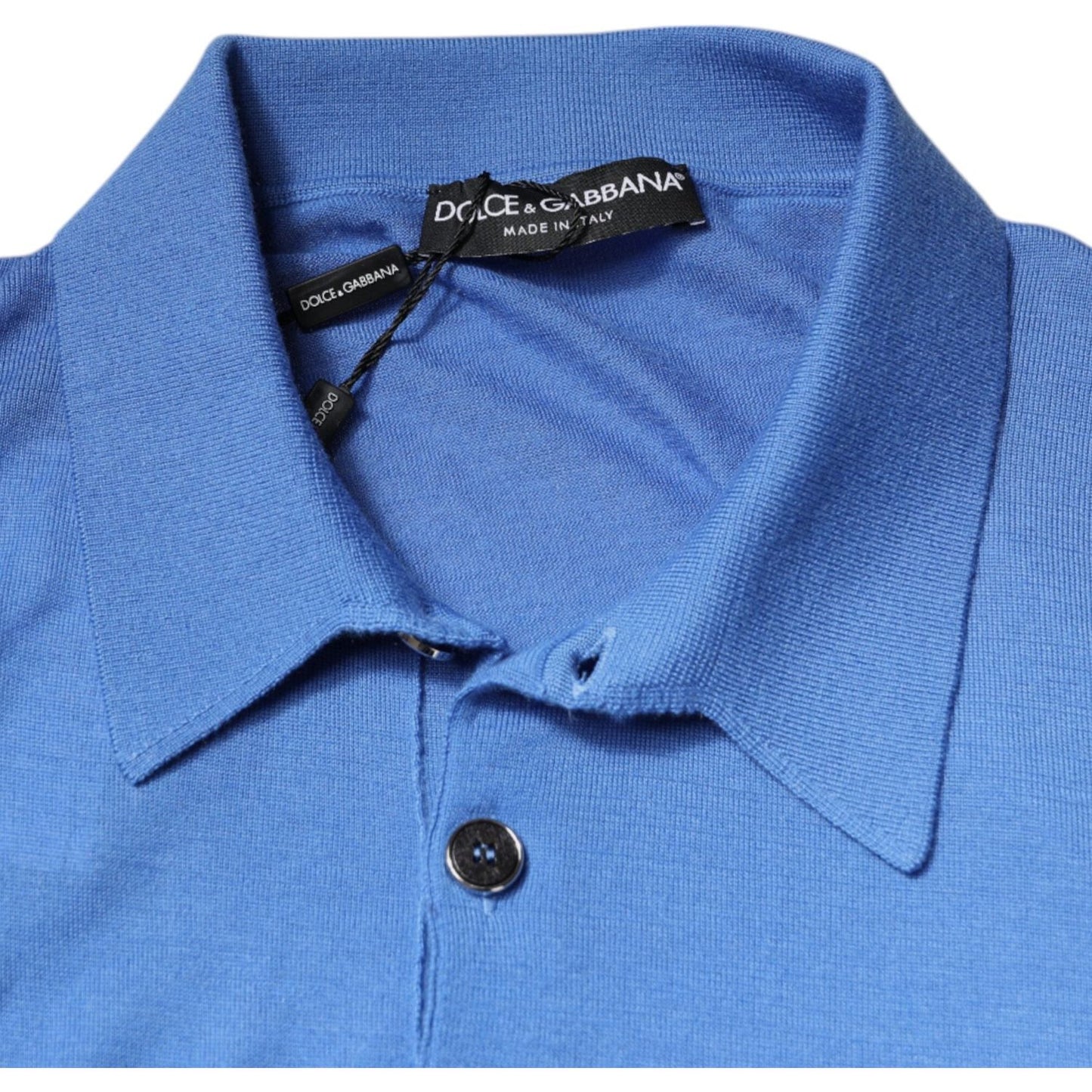 Dolce & Gabbana Blue Collared Short Sleeves Polo T-shirt