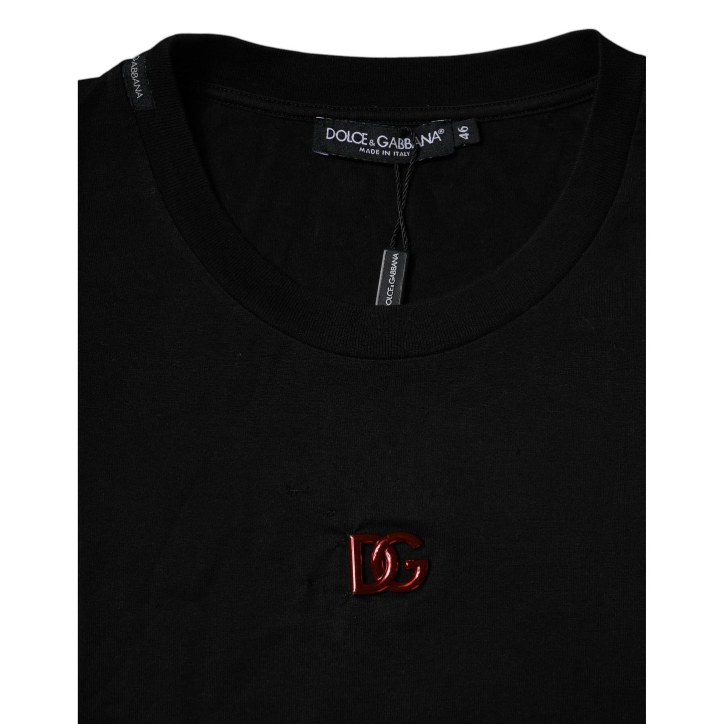 Dolce & Gabbana Black DG Logo Crew Neck Short Sleeve T-shirt