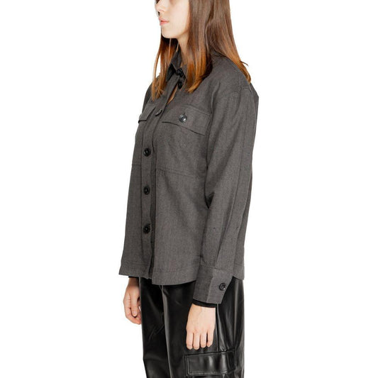 Jacqueline De Yong Black Recycled Cotton Shirt