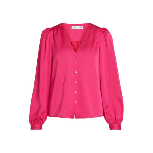Vila Clothes Vila Clothes Pink Polyester Shirt VI-10437200134-34 | XXS