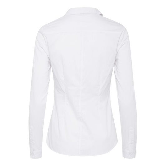 ICHI White Cotton Shirt ICHI Lavender