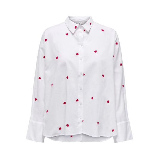 Only White Cotton Shirt Only Lavender
