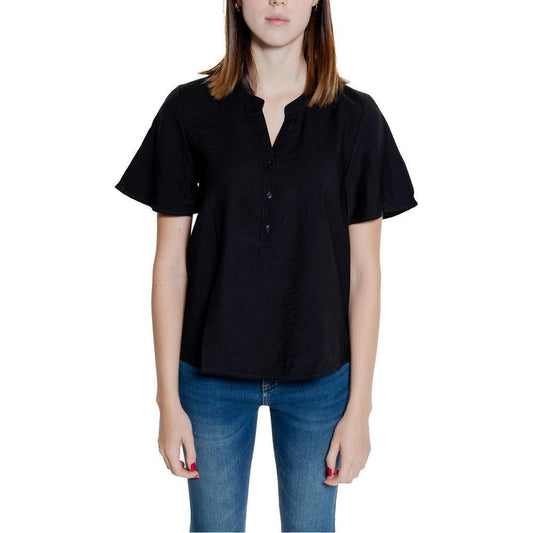 Jacqueline De Yong Black Viscose Shirt