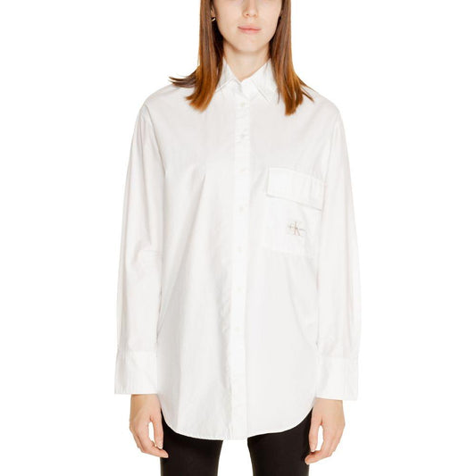 Calvin Klein Jeans White Recycled Cotton Shirt