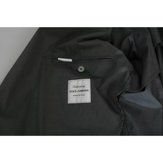 Dolce & Gabbana Gray Cotton Single Breasted Formal Blazer