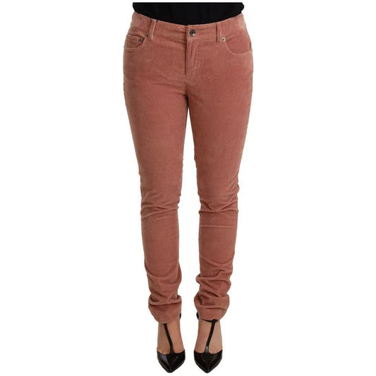 Dolce & Gabbana Pink Cotton Corduroy Skinny Jeans PAN72291 -38