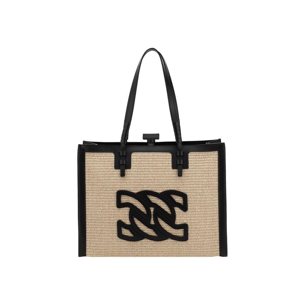 Front view with bag zipped and handles upright.