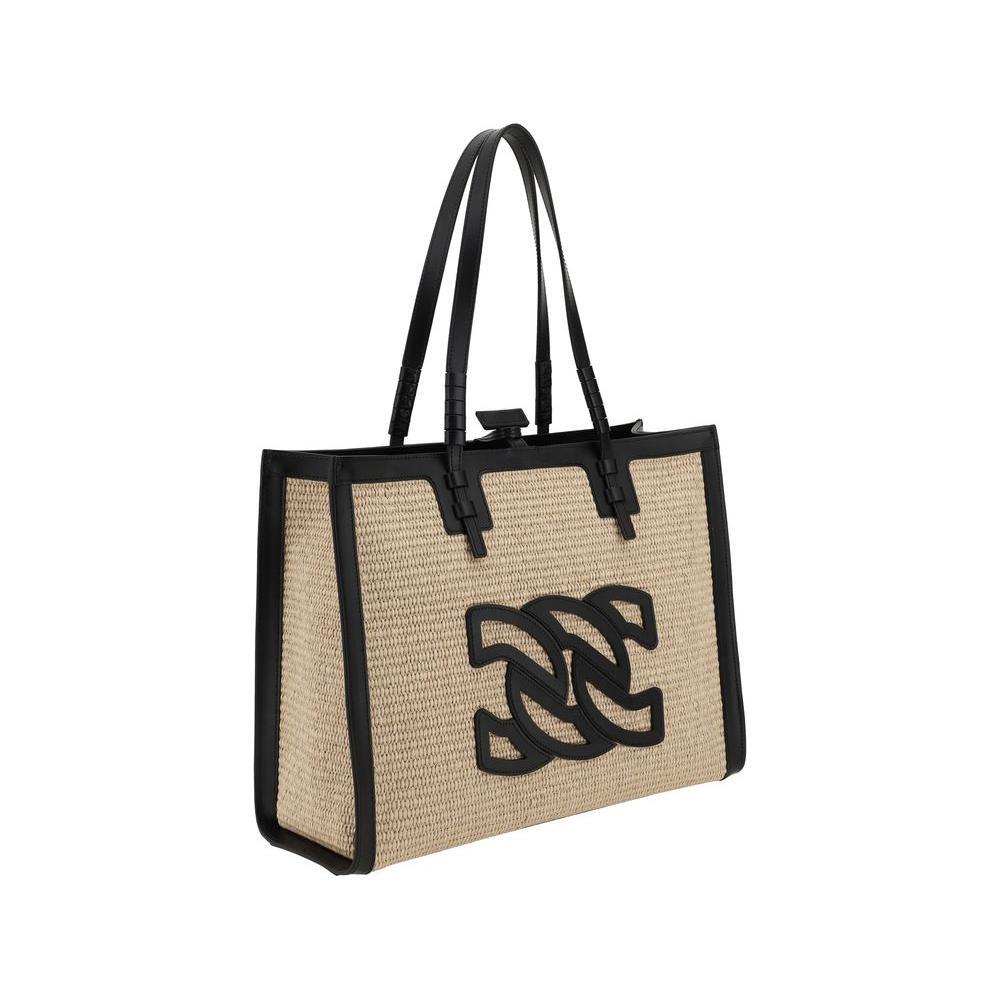 Front view with bag zipped and handles upright.