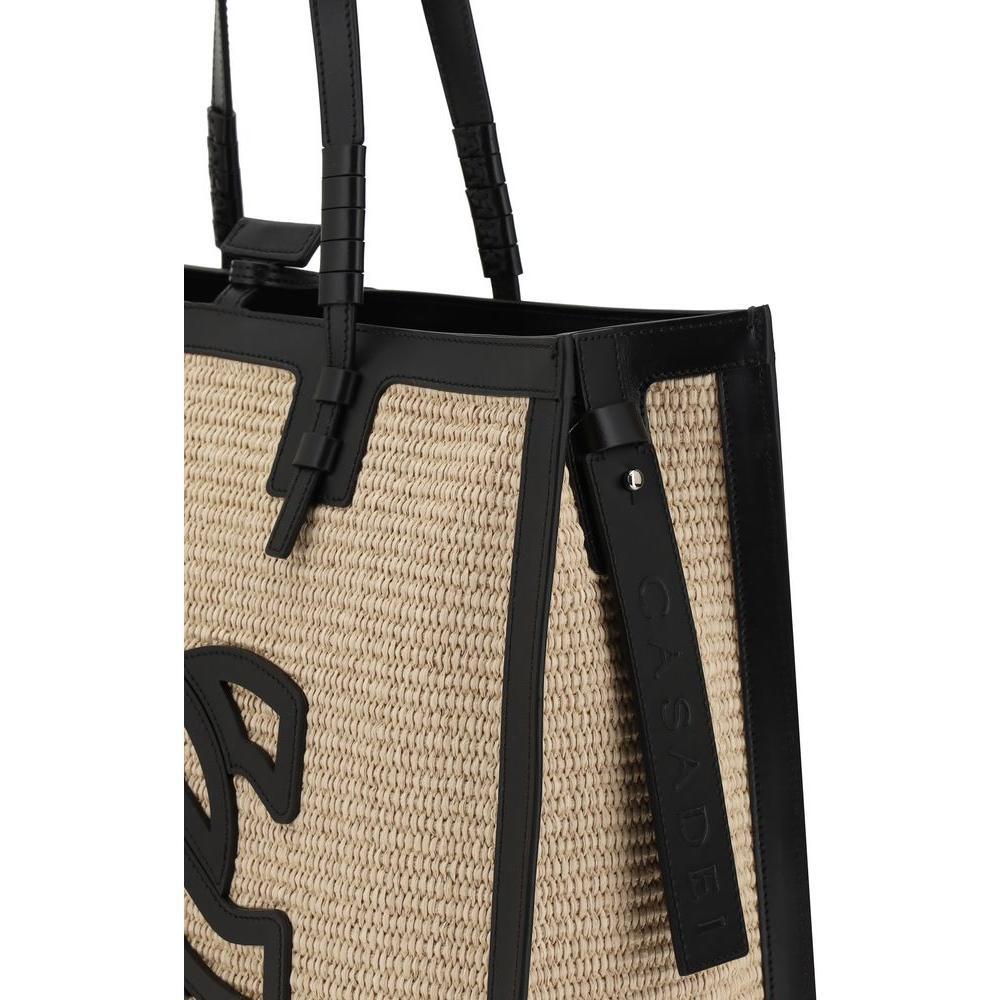 Front view with bag zipped and handles upright.