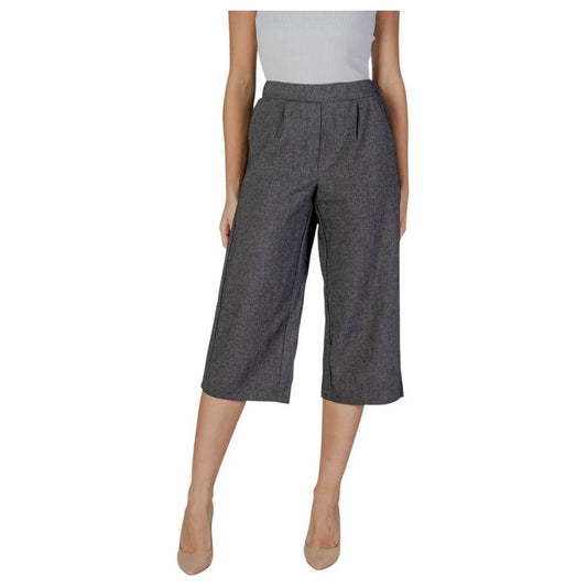 Vero Moda Black And White Polyester Jeans & Pant