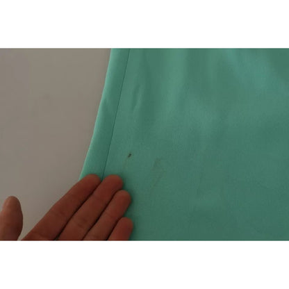 Dolce & Gabbana Mint Green Viscose Pencil Cut Midi Skirt Dolce & Gabbana