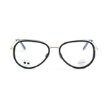Vuarnet Gray Stainless Steel Frames with Clip-On, 54/17/145 mm measurements, black frame detail, stylish optical glasses.