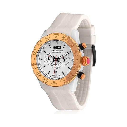 Bultaco White Rubber Watch BUH1PW43CCW1AC