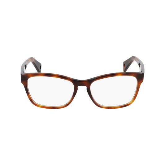 Lanvin Brown Acetate Frames eyewear with 53/16/140 mm dimensions, elegant design for women, LNV2603-214 model.
