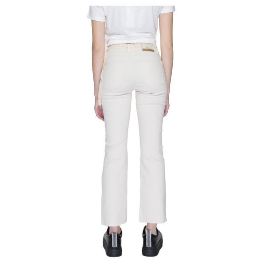 Vero Moda Beige Cotton Jeans & Pant