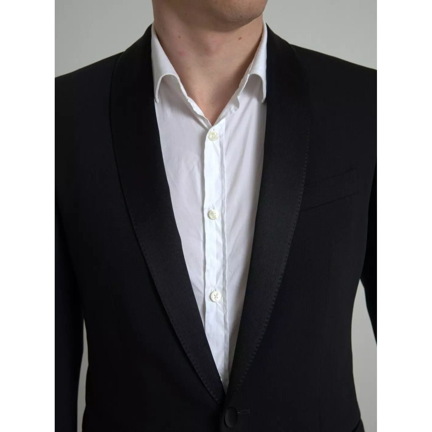 Dolce & Gabbana Black Wool Single Breasted MARTINI Blazerclothing