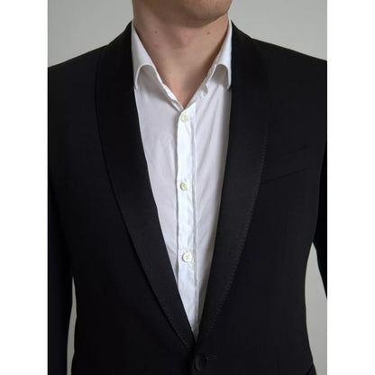 Dolce & Gabbana Black Wool Single Breasted MARTINI Blazerclothing