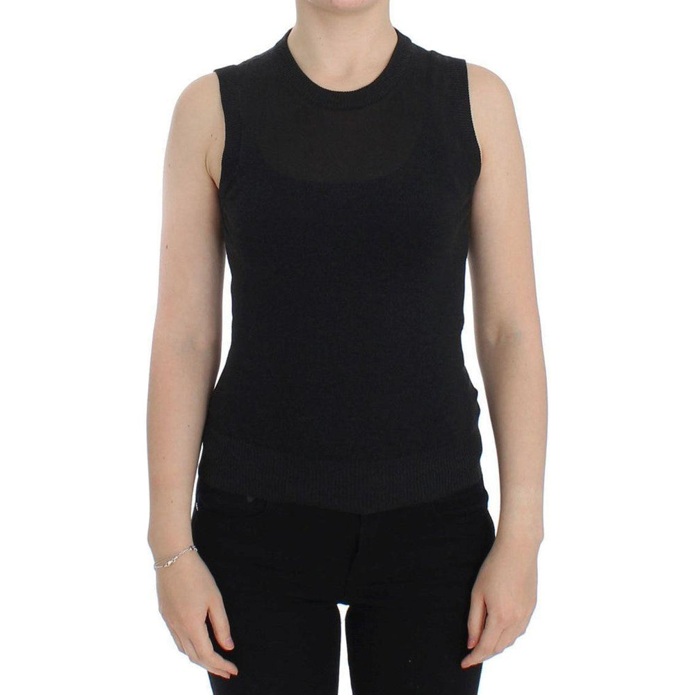 Dolce & Gabbana Elegant Black Sleeveless Pullover Vest Dolce & Gabbana Black