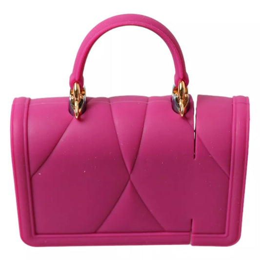 Dolce & Gabbana Pink Silicone Devotion Heart Logo Airpods Case BAG1110