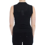 Dolce & Gabbana Elegant Black Sleeveless Pullover Vest Dolce & Gabbana Tan