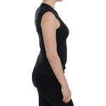 Dolce & Gabbana Elegant Black Sleeveless Pullover Vest Dolce & Gabbana Tan