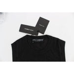 Dolce & Gabbana Elegant Black Sleeveless Pullover Vest Dolce & Gabbana White Smoke