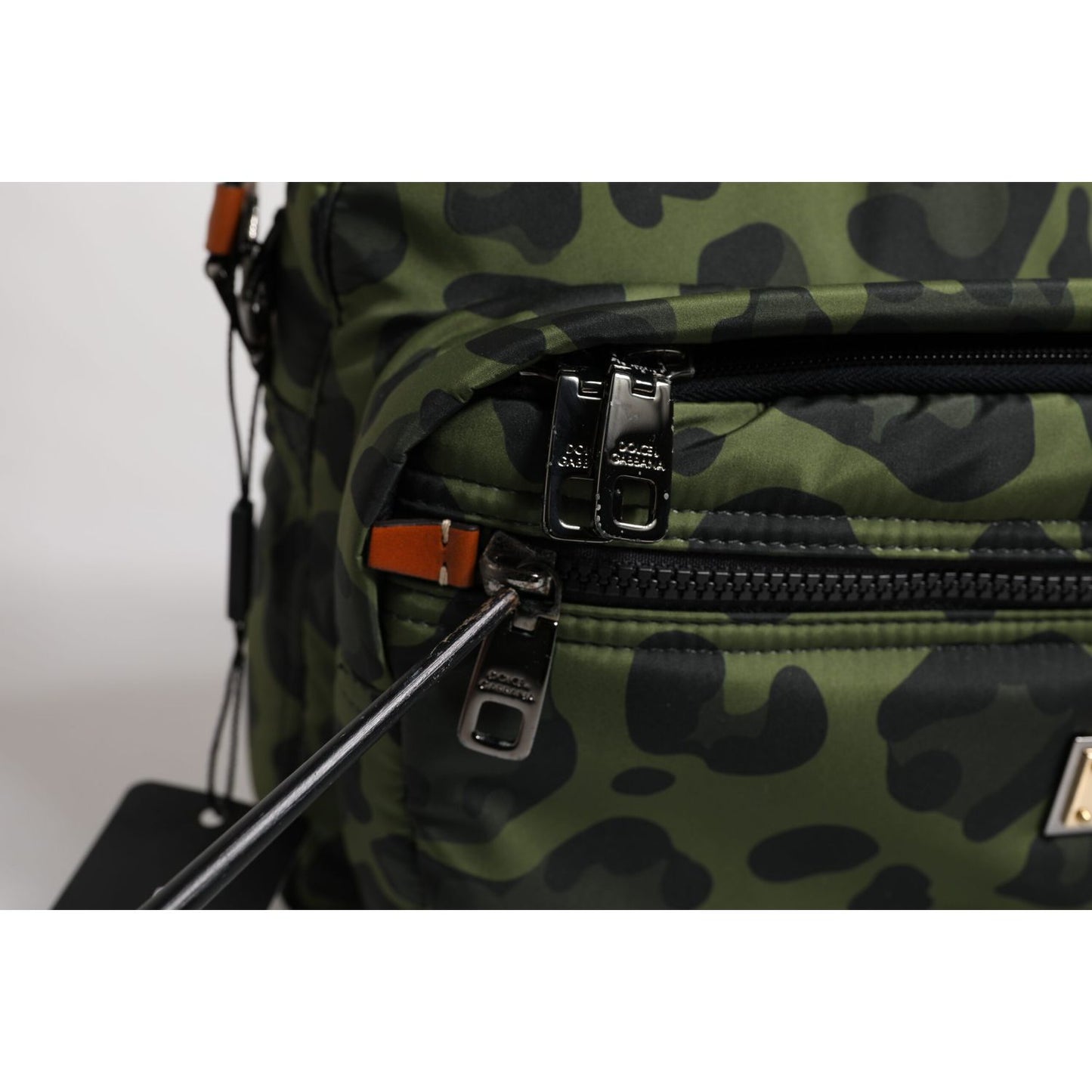 Dolce & Gabbana Green Polyester Leopard Print Shell Messenger Bag