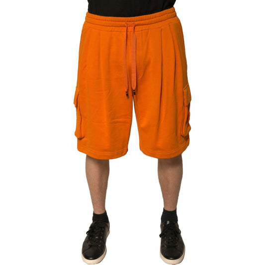 Dolce & Gabbana Orange Cotton Men Casual Cargo Bermuda Shorts PAN75650-50