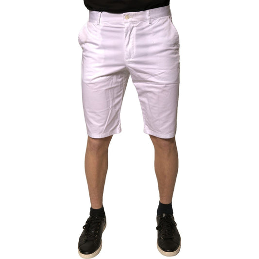 Dolce & Gabbana White Chinos Cotton Stretch Casual Shorts PAN75655-48