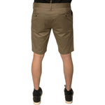 Dolce & Gabbana Brown Chino Cotton Stretch Casual Shorts
