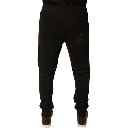 Dolce & Gabbana Black Cotton Jogger Men Sweatpants Pants